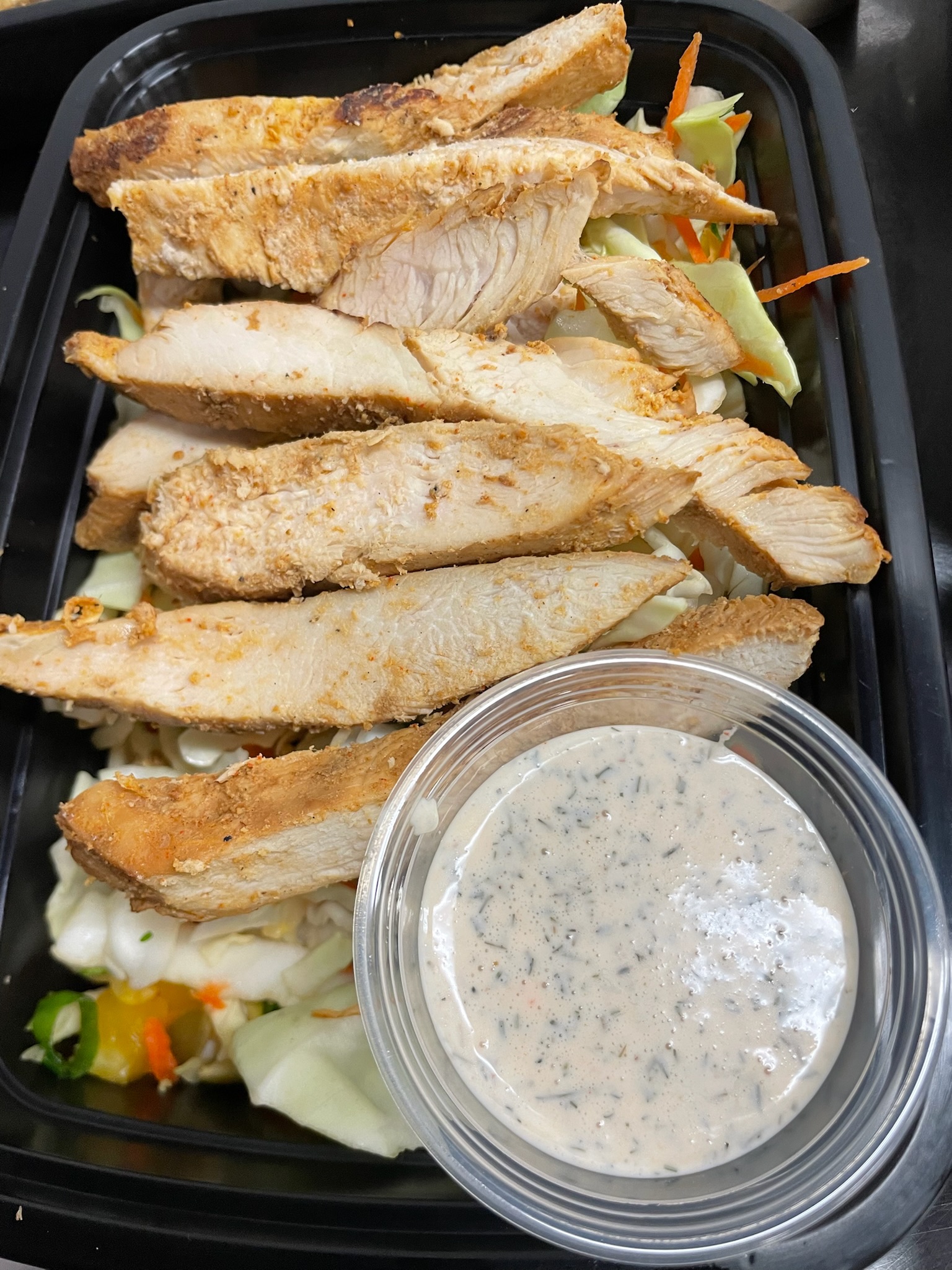 Spicy Ranch Cabbage Salad