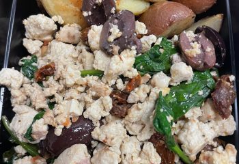 Mediterranean Tofu Scramble